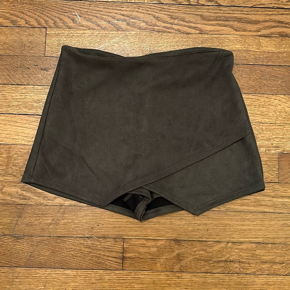 Suede Skort